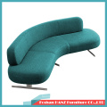 Modern Arc Fabric Velvet Fabric Reception Lounge Sofa